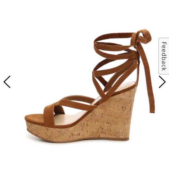 New, unworn Guess Treacy cork platform sandals size 10 - Picture 8 of 10